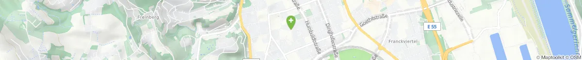 Kartendarstellung des Standorts für Apotheke am Schillerplatz in 4020 Linz